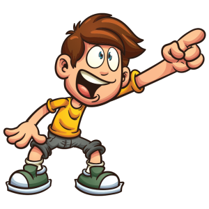 DaaBINS Boy pointing